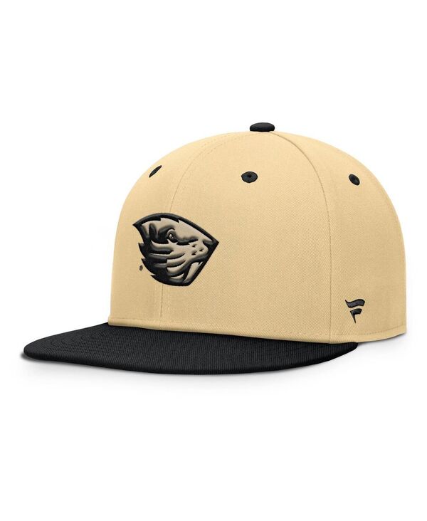 ファナティクス メンズ アクセサリー 帽子 Fanatics Men's Gold/Black Oregon State Beavers Balance Fitted Hat Khaki Black ブラック