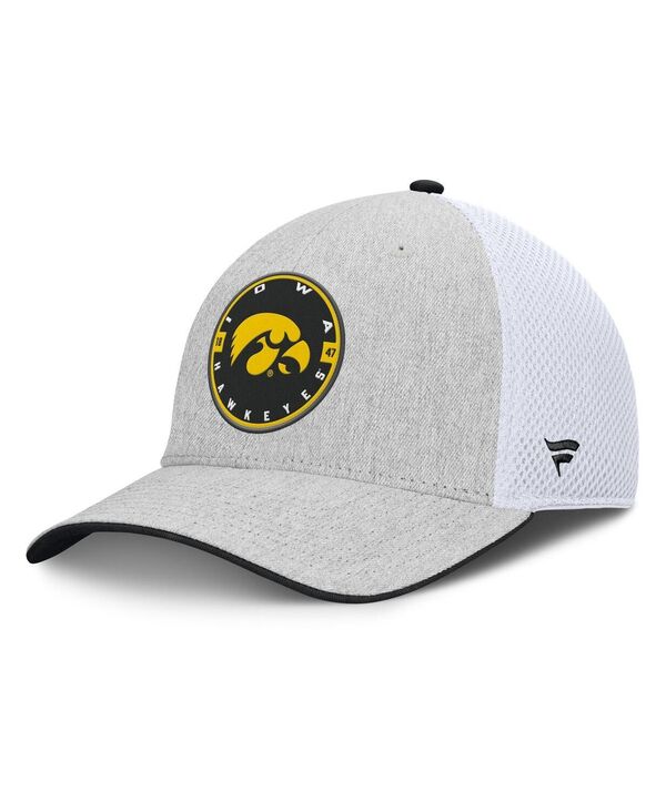 ファナティクス メンズ アクセサリー 帽子 Fanatics Men's Heather Gray/White Iowa Hawkeyes Trigger Flex Hat Heather Gray White ホワイト