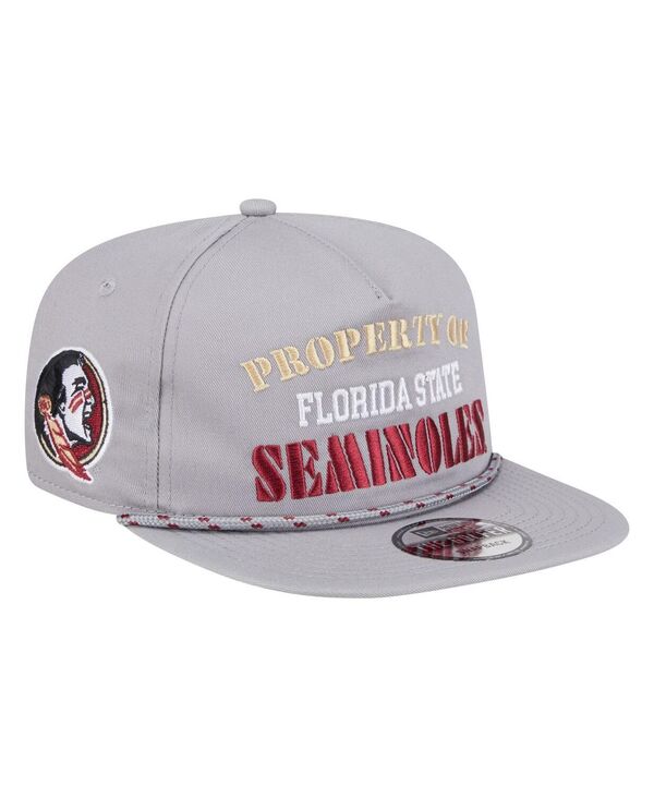 ニューエラ メンズ アクセサリー 帽子 ヴィンテージ New Era Men's Gray Florida State Seminoles Golfer Vintage Adjustable Hat Gray グレー