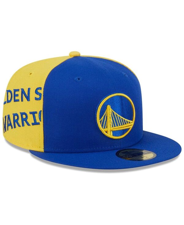 ニューエラ メンズ アクセサリー 帽子 New Era Men's Royal/Gold Golden State Warriors Gameday Wordmark 59FIFTY Fitted Hat Royal Gold ゴールド｜ReVida 店