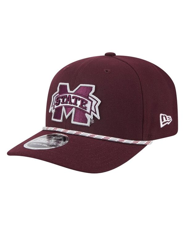ニューエラ メンズ アクセサリー 帽子 New Era Men's Maroon Mississippi State Bulldogs Game Day Multi-Rope 9SEVENTY Stretch-Snap Hat Maroon マルーン