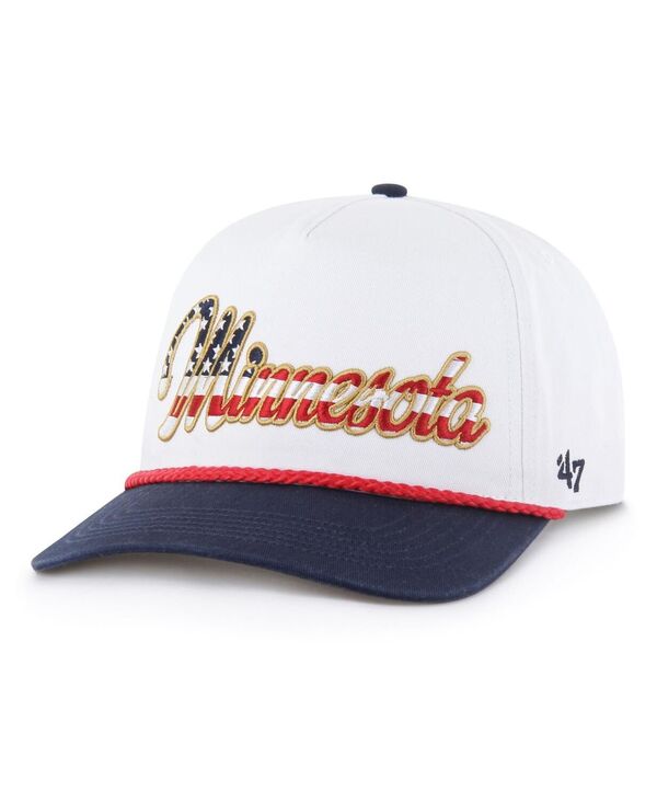 47 ブランド メンズ アクセサリー 帽子 '47 Brand Men's White Minnesota Vikings Patriotic Overhand Hitch Adjustable Hat White ホワイト|ReVida 店