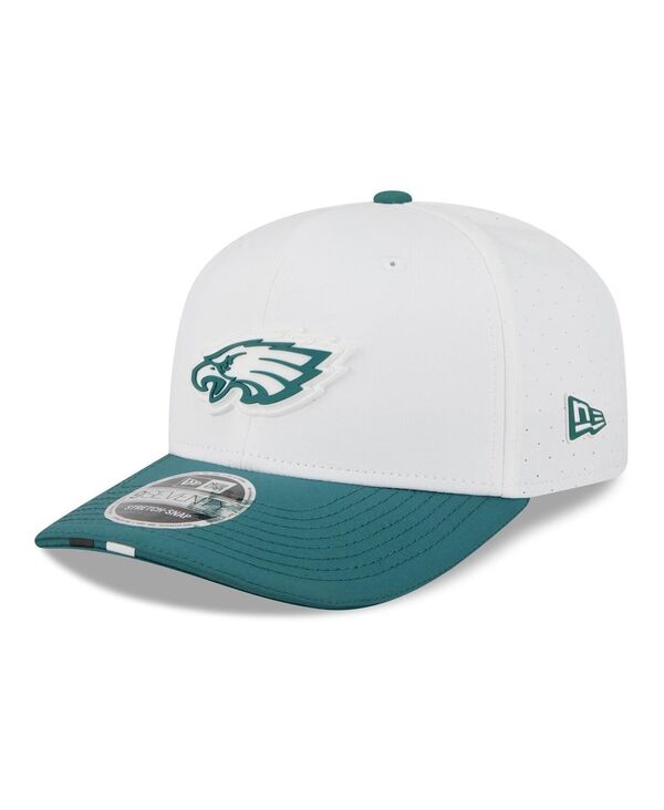 ニューエラ メンズ アクセサリー 帽子 New Era Men's White/Midnight Green Philadelphia Eagles 2025 NFL Training Camp 9SEVENTY Adjustable Hat White Green ホワイト