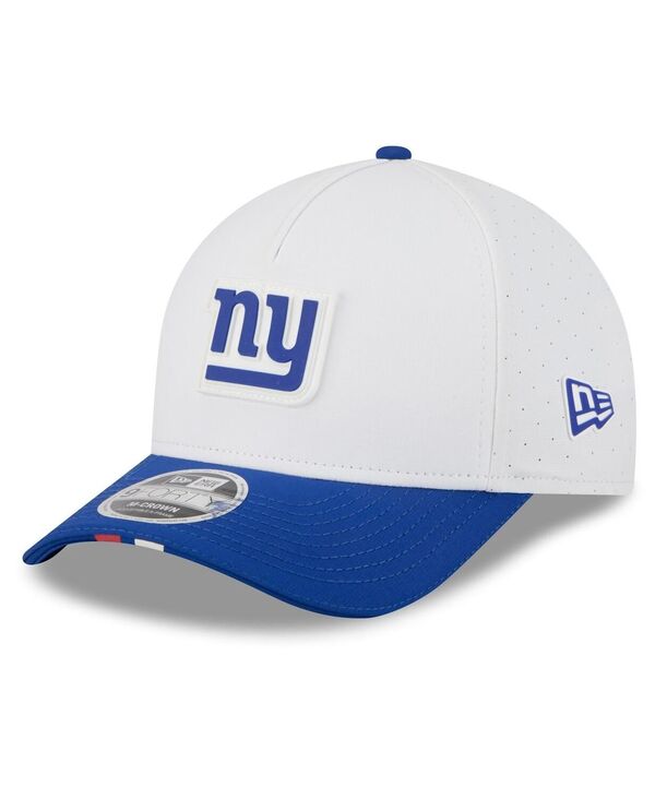 ニューエラ メンズ アクセサリー 帽子 New Era Men's White/Royal New York Giants 2025 NFL Training Camp A-Frame 9FORTY Adjustable Hat White Royal ホワイト