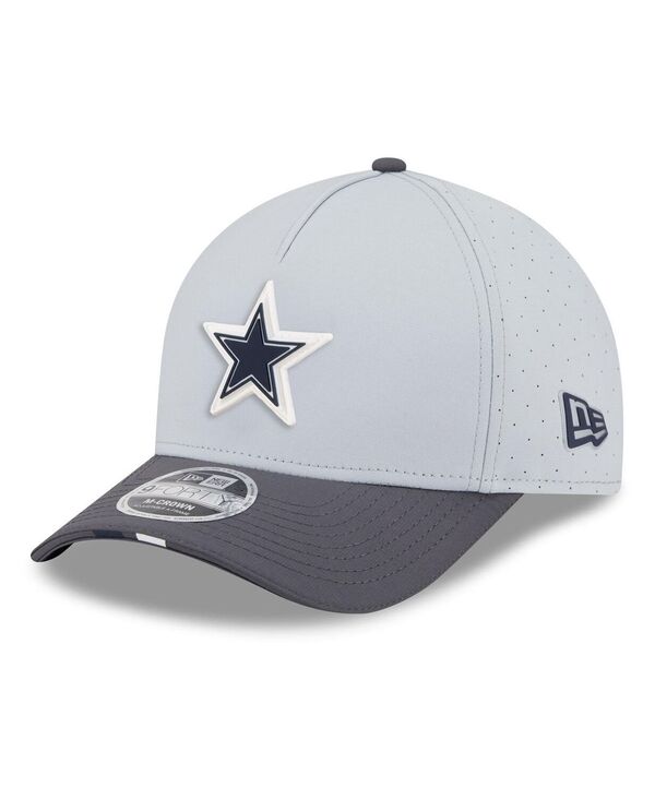 ニューエラ メンズ アクセサリー 帽子 New Era Men's Gray/Graphite Dallas Cowboys 2025 NFL Training Camp A-Frame 9FORTY Adjustable Hat Gray Graphite グラファイト