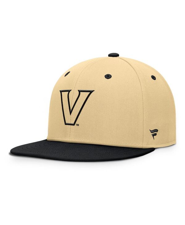ファナティクス メンズ アクセサリー 帽子 Fanatics Men's Gold/Black Vanderbilt Commodores Balance Fitted Hat Khaki Black ブラック|ReVida 店