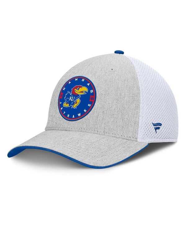 ファナティクス メンズ アクセサリー 帽子 Fanatics Men's Heather Gray/White Kansas Jayhawks Trigger Flex Hat Heather Gray White ホワイト