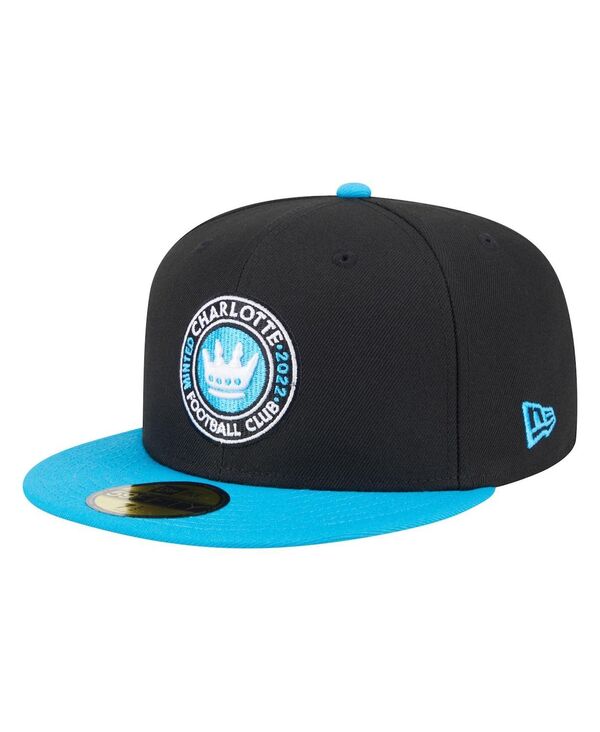 ニューエラ メンズ アクセサリー 帽子 New Era Men's Black Charlotte FC 2025 Kickoff 59FIFTY Fitted Hat Black ブラック｜ReVida 店