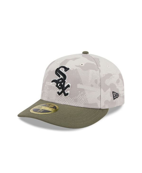 ニューエラ メンズ アクセサリー 帽子 New Era Men's Light Beige/Olive Chicago White Sox 2025 Armed Forces Day Low Profile 59FIFTY Fitted Hat Light Beige Olive オリーブ