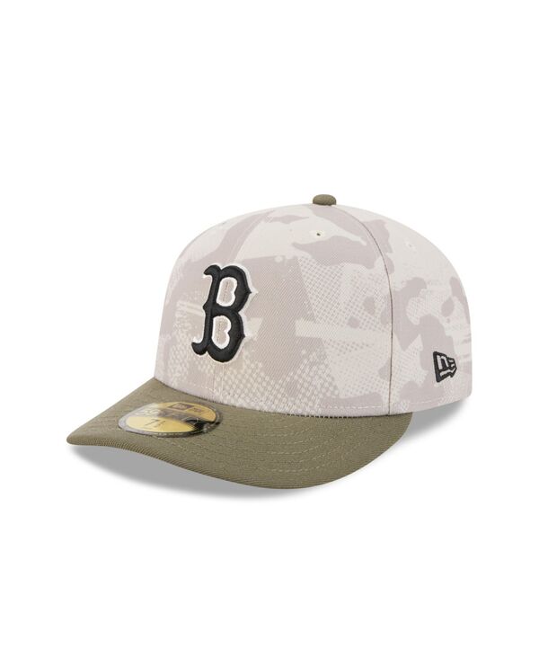 ニューエラ メンズ アクセサリー 帽子 New Era Men's Light Beige/Olive Boston Red Sox 2025 Armed Forces Day 59FIFTY Fitted Hat Light Beige Olive オリーブ