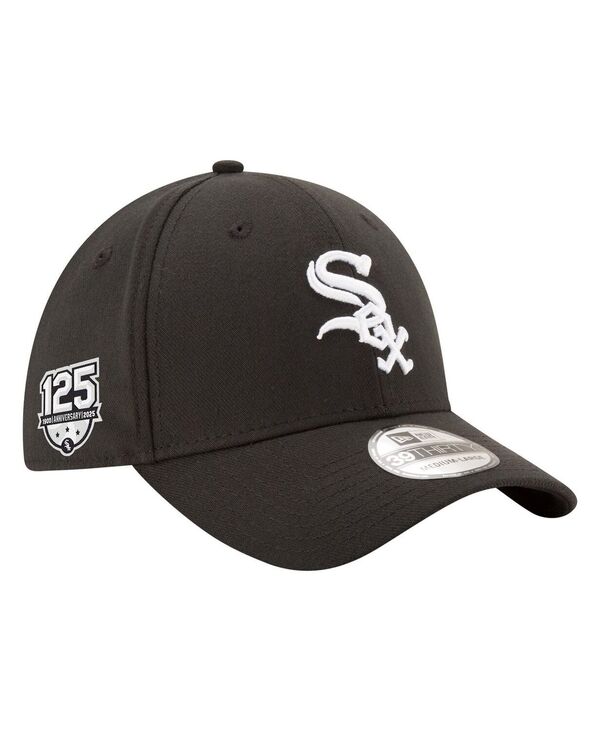 ニューエラ メンズ アクセサリー 帽子 New Era Men's Black Chicago White Sox 125th Anniversary 39THIRTY Flex Hat Black ブラック｜ReVida 店