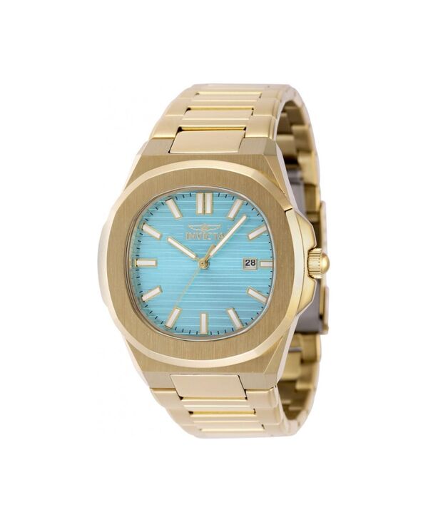 インビクタ メンズ アクセサリー 腕時計 Invicta Men's 48517 Speedway Quartz 3 Hand Light Blue Dial Watch Gold ゴールド