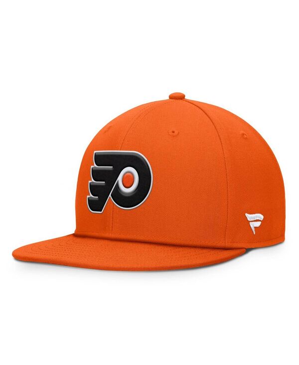ファナティクス メンズ アクセサリー 帽子 ロゴ Fanatics Men's Orange Philadelphia Flyers Core Primary Logo Snapback Hat Orange オレンジ