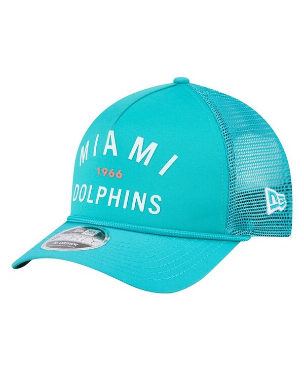 ニューエラ メンズ アクセサリー 帽子 ミニ New Era Men's Aqua Miami Dolphins Active Minimalist M-Crown A-Frame 9FORTY Adjustable Hat Aqua アクア|ReVida 店
