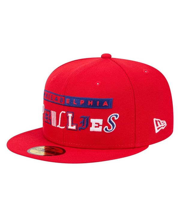 ニューエラ メンズ アクセサリー 帽子 New Era Men's Red Philadelphia Phillies Ransom 59FIFTY Fitted Hat Red レッド
