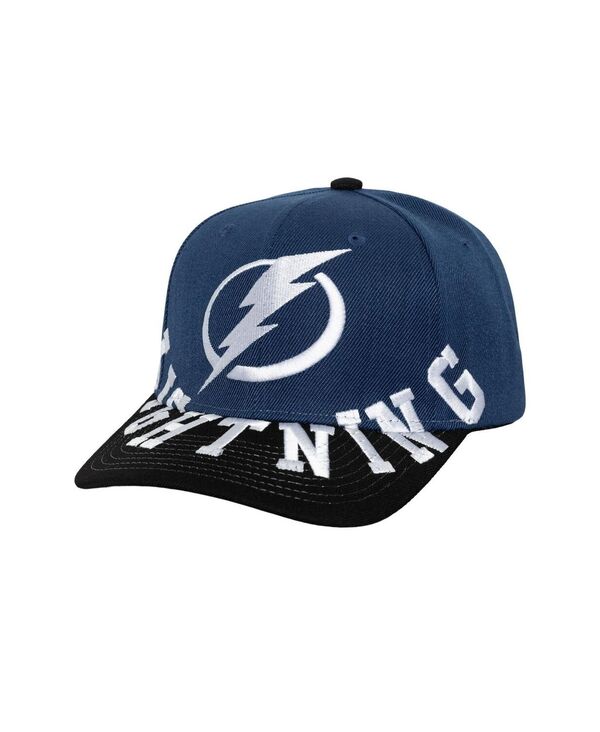 ミッチェル&ネス メンズ アクセサリー 帽子 Mitchell & Ness Men's Blue/Black Tampa Bay Lightning Under Arch Two-Tone Pro Crown Snapback Hat Blue Black ブラック