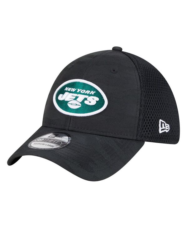 ニューエラ メンズ アクセサリー 帽子 New Era Men's Black New York Jets Active Camo 39THIRTY Flex Hat Black ブラック|ReVida 店