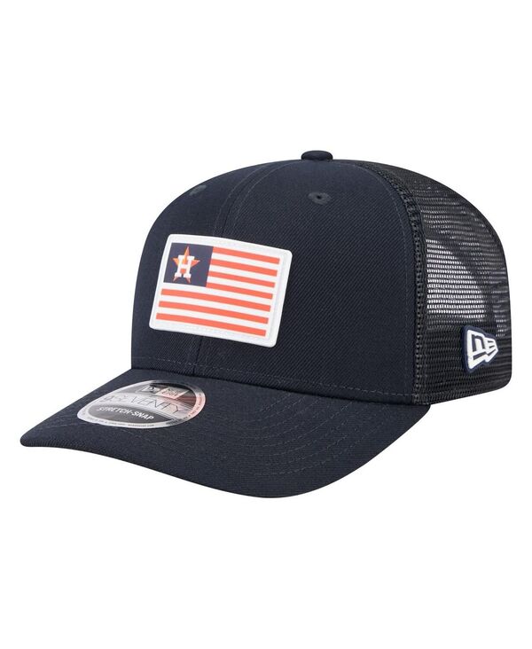 ニューエラ メンズ アクセサリー 帽子 New Era Men's Navy Houston Astros Flag 9SEVENTY Stretch-Snap Hat Navy ネイビー