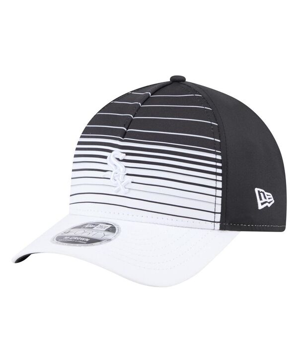 ニューエラ メンズ アクセサリー 帽子 New Era Men's Black Chicago White Sox Gradient 9FORTY M-Crown Adjustable Hat Black ブラック|ReVida 店