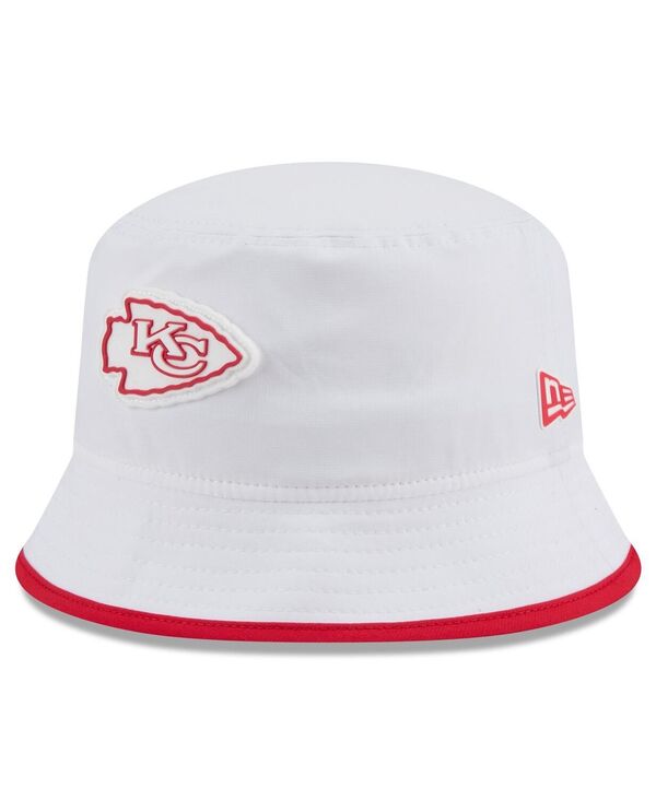 ニューエラ メンズ アクセサリー 帽子 New Era Men's White Kansas City Chiefs 2025 NFL Training Camp Stretch Bucket Hat White ホワイト
