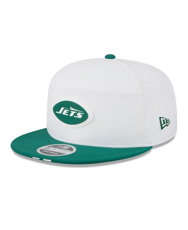 ニューエラ メンズ アクセサリー 帽子 New Era Men's White/Green New York Jets 2025 NFL Training Camp Split Panel 9FIFTY Snapback Hat White Green ホワイト