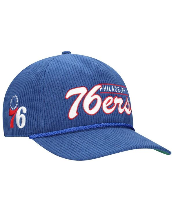 47 ブランド メンズ アクセサリー 帽子 '47 Brand Men's Royal Philadelphia 76ers Double Header Side Patch Cord Hitch Adjustable Hat Royal