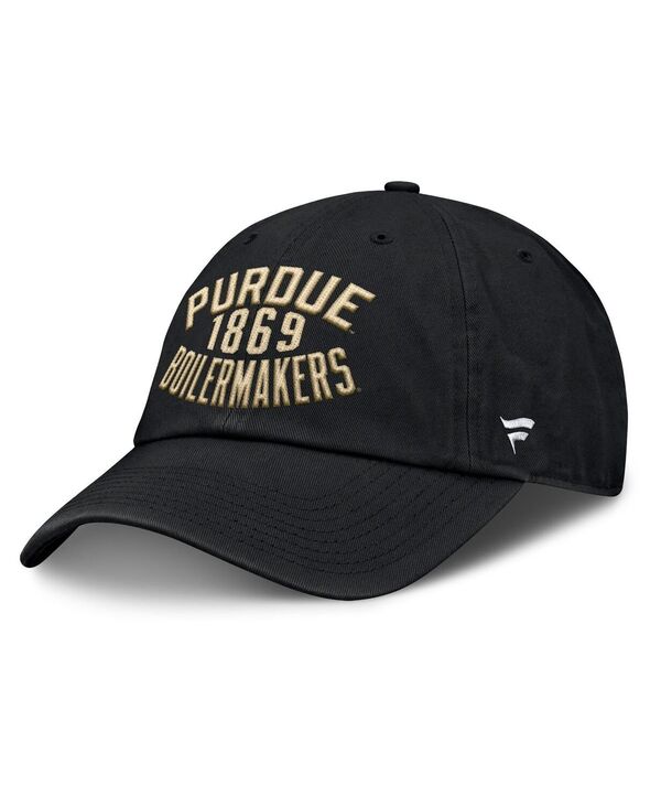 ファナティクス メンズ アクセサリー 帽子 Fanatics Men's Black Purdue Boilermakers Archer Adjustable Hat Black ブラック｜ReVida 店
