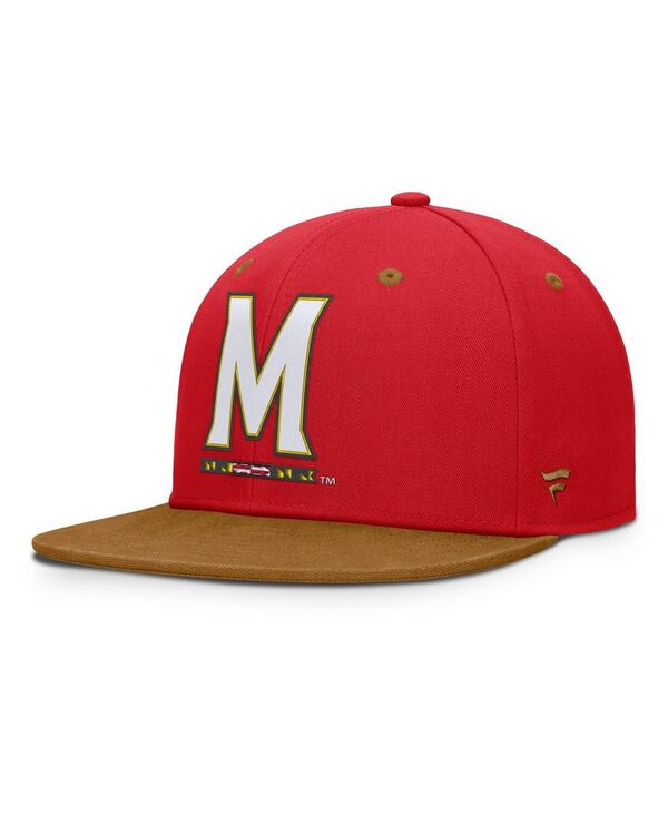 ファナティクス メンズ アクセサリー 帽子 Fanatics Men's Red/Brown Maryland Terrapins Noboa Fitted Hat Red Brown レッド|ReVida 店