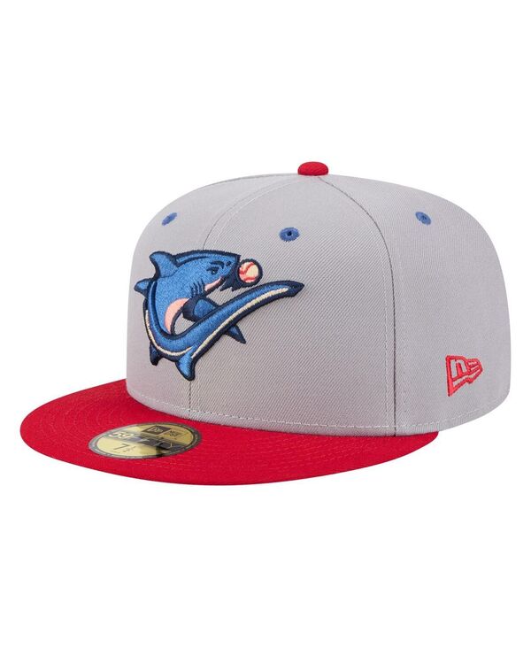 ニューエラ メンズ アクセサリー 帽子 New Era Men's Gray/Red Clearwater Threshers Authentic Collection 59FIFTY Fitted Hat Gray Red グレー
