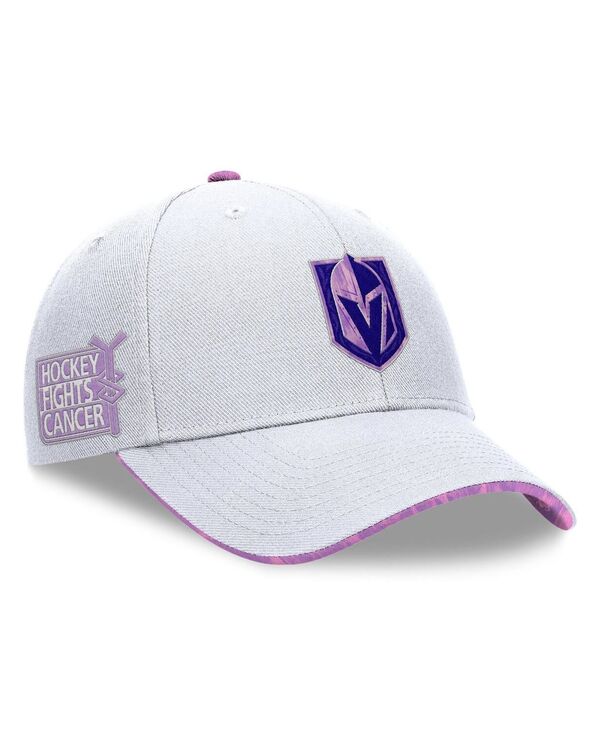 ファナティクス メンズ アクセサリー 帽子 Fanatics Men's White Vegas Golden Knights Authentic Pro Hockey Fights Cancer Adjustable Hat White ホワイト
