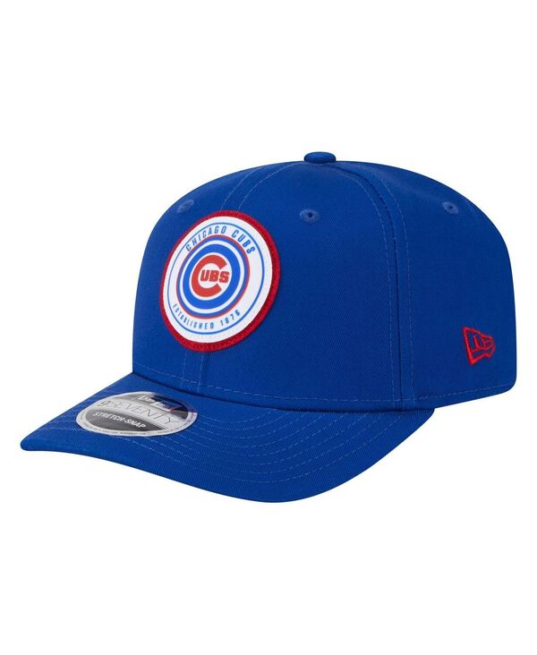 ニューエラ メンズ アクセサリー 帽子 New Era Men's Royal Chicago Cubs Circle Patch 9SEVENTY Stretch-Snap Hat Royal|ReVida 店