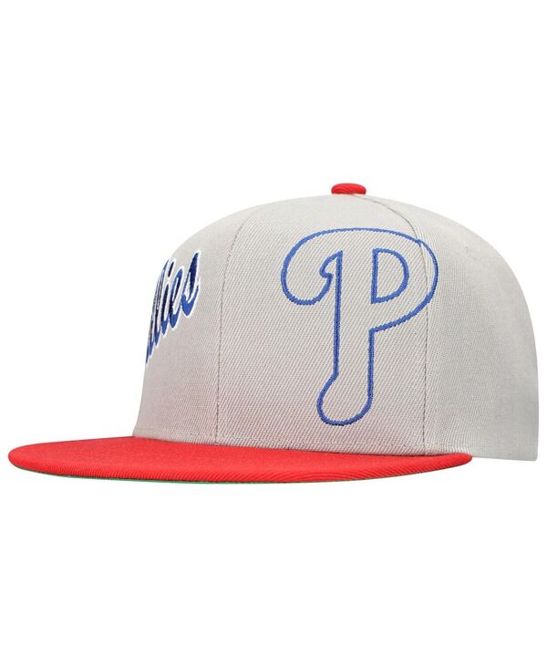 ミッチェル&ネス メンズ アクセサリー 帽子 Mitchell & Ness Men's Gray Philadelphia Phillies Knock Out Panel Snapback Hat Gray グレー