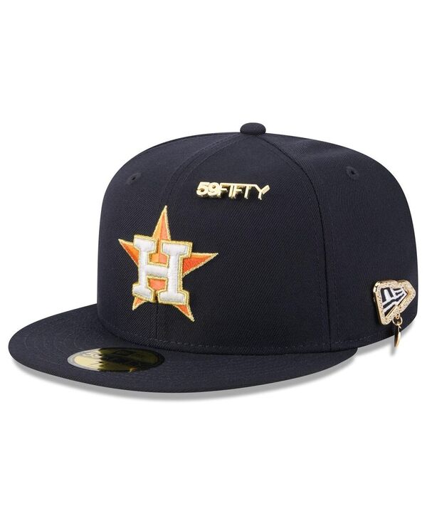 ニューエラ メンズ アクセサリー 帽子 New Era Men's Navy Houston Astros 2025 59FIFTY Day 59FIFTY Fitted with Pins Hat Navy ネイビー｜ReVida 店