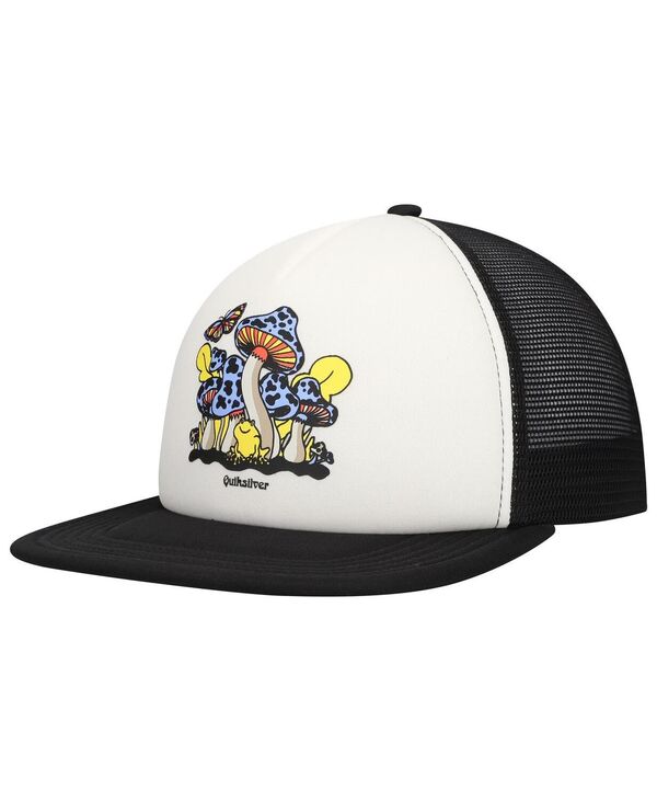 クイックシルバー メンズ アクセサリー 帽子 Quiksilver Men's White/Black Tripson Trucker Snapback Hat White Black ホワイト