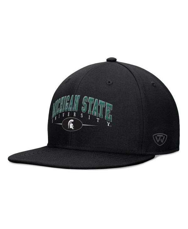 トップオブザワールド メンズ アクセサリー 帽子 Top of the World Men's Black Michigan State Spartans Bullpen Snapback Hat Black ブラック