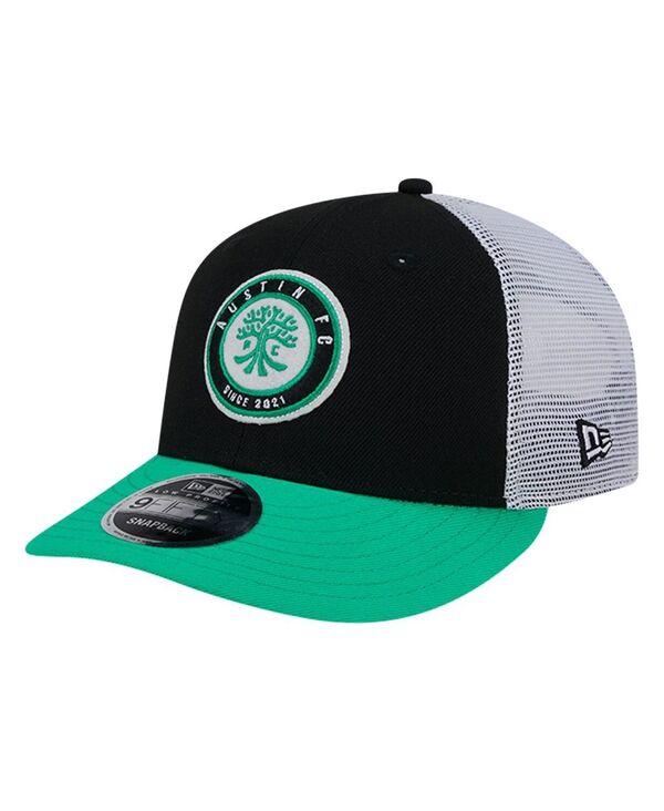 ニューエラ メンズ アクセサリー 帽子 New Era Men's Black Austin FC Throwback Trucker Low Profile 9FIFTY Snapback Hat Black ブラック