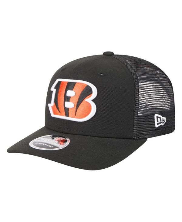 ニューエラ メンズ アクセサリー 帽子 New Era Men's Black Cincinnati Bengals Team Collection 9SEVENTY Stretch-Snap Adjustable Hat Black ブラック