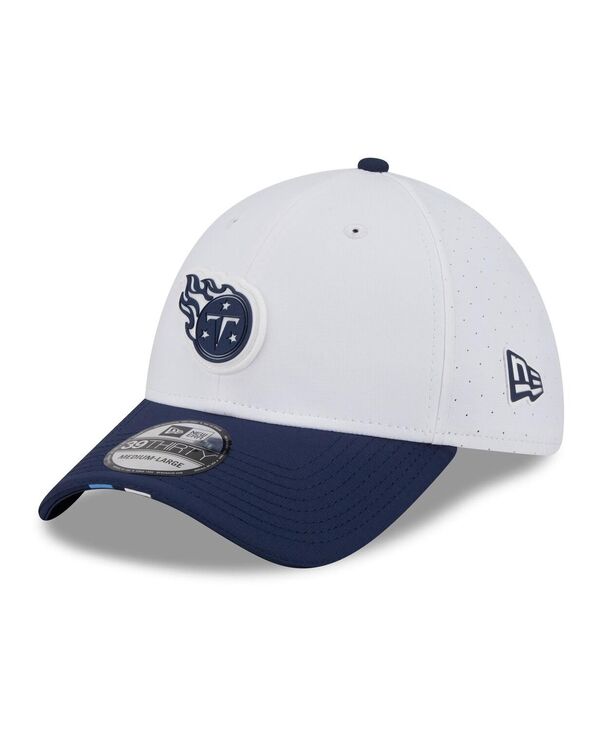 ニューエラ メンズ アクセサリー 帽子 New Era Men's White/Navy Tennessee Titans 2025 NFL Training Camp 39THIRTY Flex Hat White Navy ホワイト