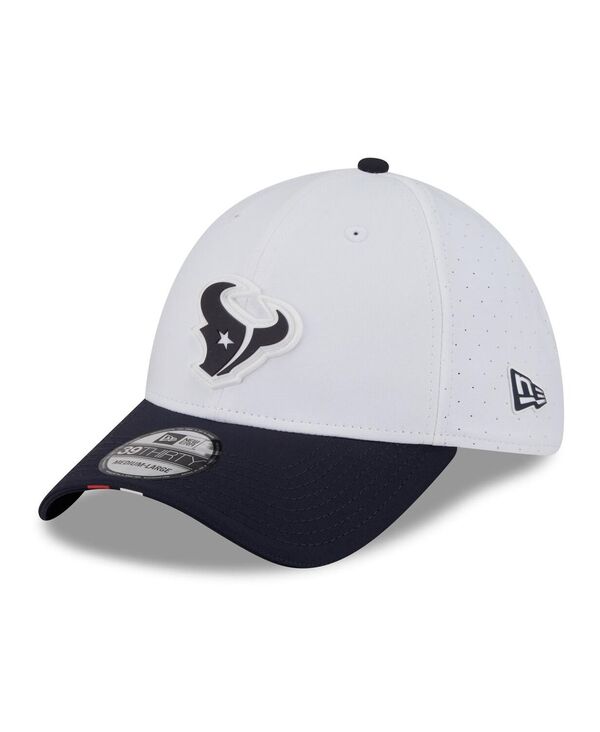 ニューエラ メンズ アクセサリー 帽子 New Era Men's White/Navy Houston Texans 2025 NFL Training Camp 39THIRTY Flex Hat White Navy ホワイト