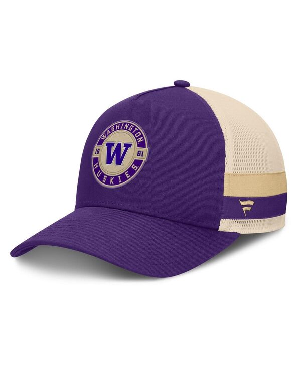 ファナティクス メンズ アクセサリー 帽子 Fanatics Men's Purple/Cream Washington Huskies Prestige Trucker Adjustable Hat Purple Cream クリーム