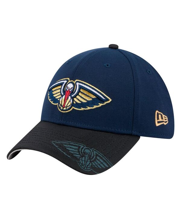 ニューエラ メンズ アクセサリー 帽子 New Era Men's Navy New Orleans Pelicans Sport Night 39THIRTY Flex Hat Navy ネイビー|ReVida 店