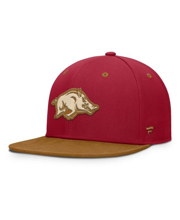 ファナティクス メンズ アクセサリー 帽子 Fanatics Men's Cardinal/Brown Arkansas Razorbacks NoBo Fitted Hat Cardinal Brown ブラウン｜ReVida 店