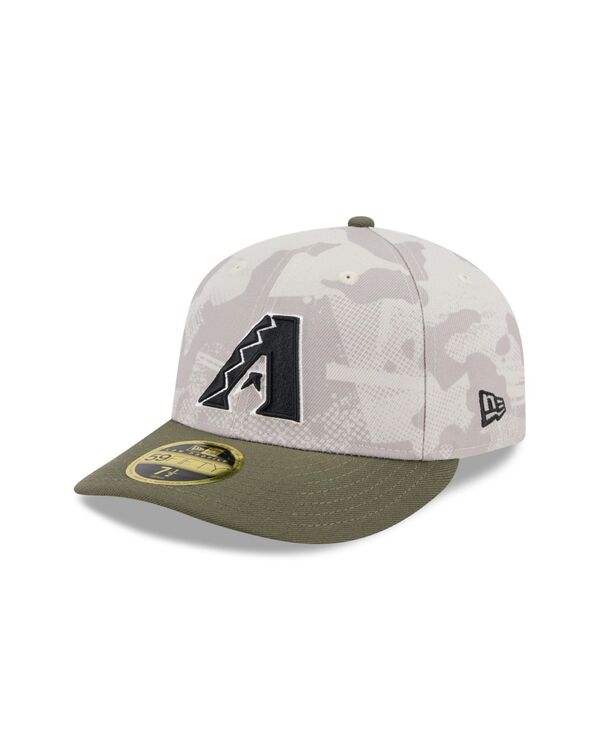 ニューエラ メンズ アクセサリー 帽子 New Era Men's Light Beige/Olive Arizona Diamondbacks 2025 Armed Forces Day Low Profile 59FIFTY Fitted Hat Light Beige Olive オリーブ