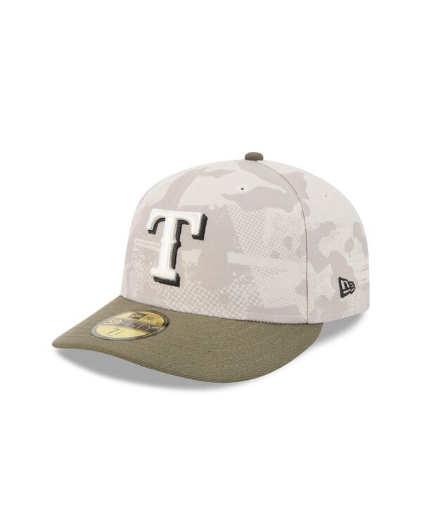 ニューエラ メンズ アクセサリー 帽子 New Era Men's Light Beige/Olive Texas Rangers 2025 Armed Forces Day 59FIFTY Fitted Hat Light Beige Olive オリーブ