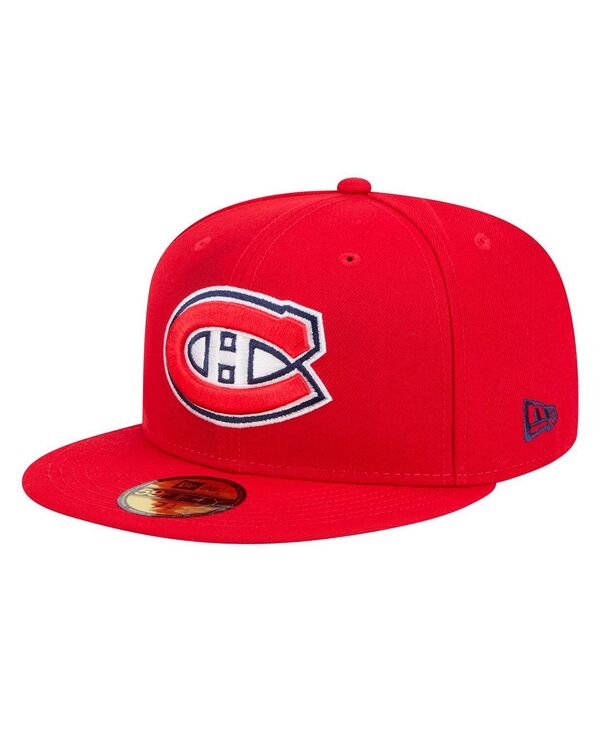 ニューエラ メンズ アクセサリー 帽子 New Era Men's Red Montreal Canadiens Core 59FIFTY Fitted Hat Red レッド|ReVida 店