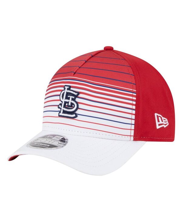 ニューエラ メンズ アクセサリー 帽子 New Era Men's Red St. Louis Cardinals Gradient 9FORTY M-Crown Adjustable Hat Red レッド｜ReVida 店
