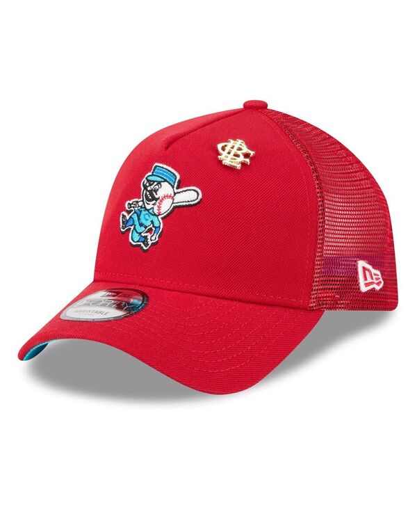 ニューエラ メンズ アクセサリー 帽子 New Era Men's Red Cincinnati Reds 2025 Big League Chew A-Frame 9FORTY Adjustable Trucker Hat Red レッド