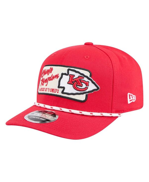 ニューエラ メンズ アクセサリー 帽子 New Era Men's Red Kansas City Chiefs Chant 9SEVENTY Stretch-Snap Hat Red レッド