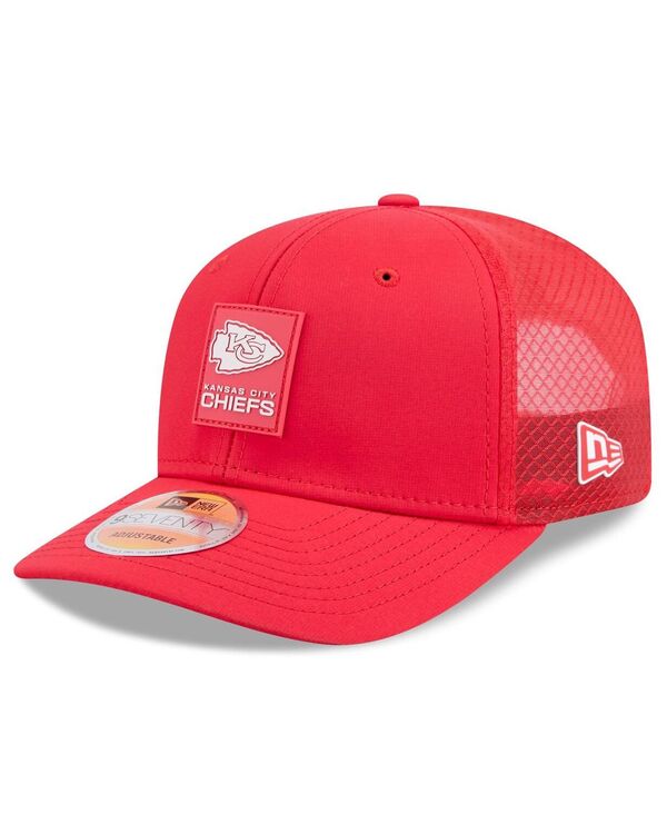 ニューエラ メンズ アクセサリー 帽子 New Era Men's Red Kansas City Chiefs 2025 Sideline 9SEVENTY Trucker Adjustable Hat Red レッド