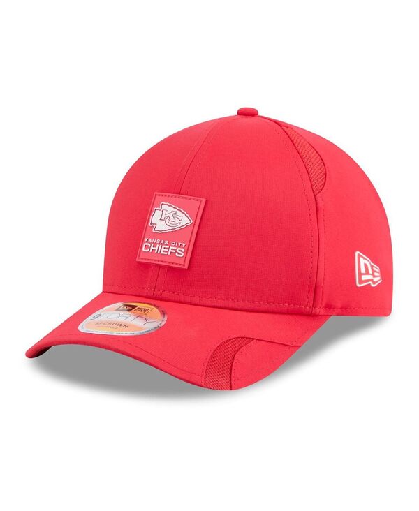 ニューエラ メンズ アクセサリー 帽子 New Era Men's Red Kansas City Chiefs 2025 Sideline M-crown 9FORTY Adjustable Hat Red レッド